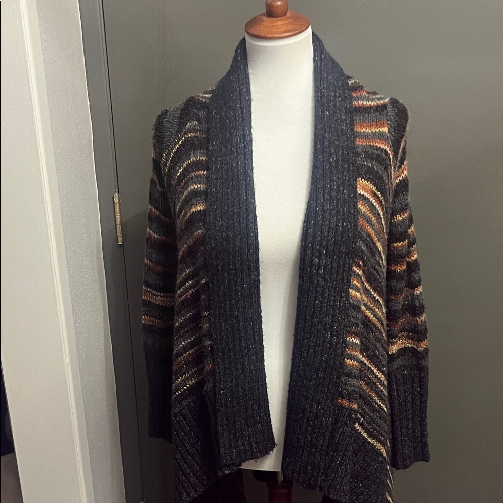 Line by Anthropologie Women's Multicolor Open Front Sweater